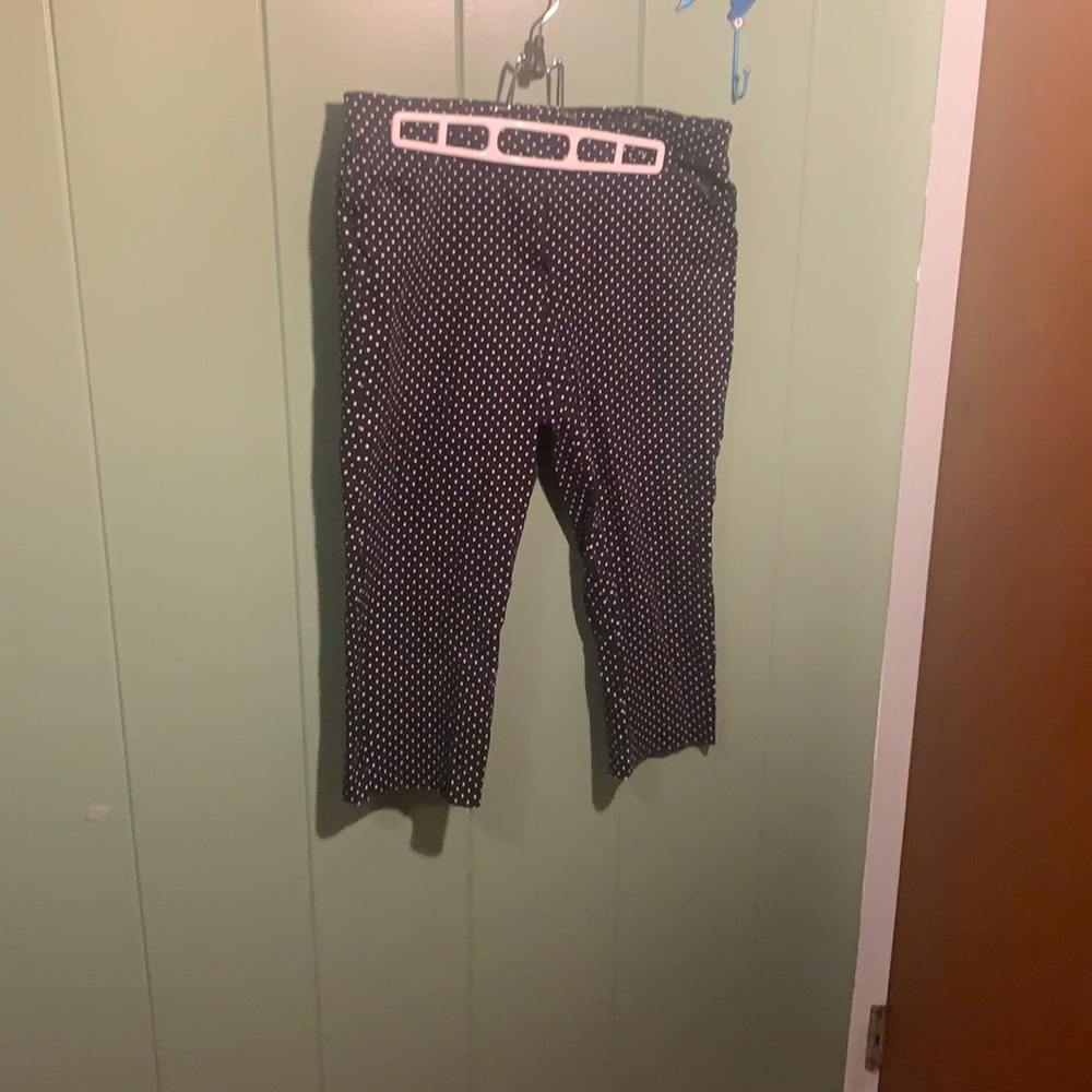 Black and white Polka dot capris